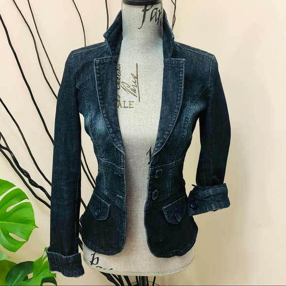 Fitted Denim Jacket Longsleeves - Picture 5 of 7